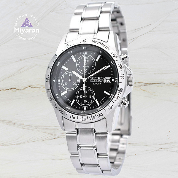 Seiko Chronograph SND367P1 Quartz Stainless Steel Case Bracelet Hardlex Glass 7T92 International ver