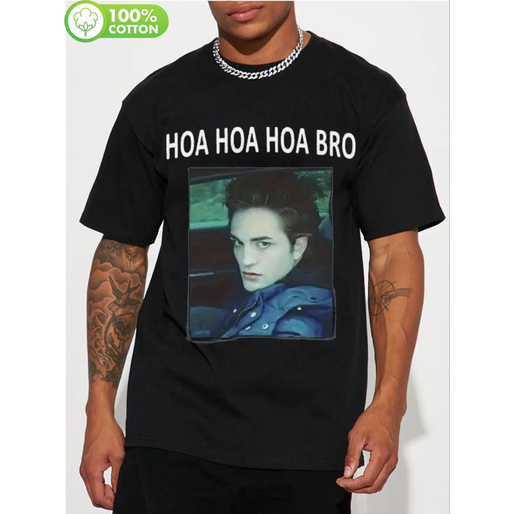 ทีเชิ้ตกราฟิกผู้ชาย Twilight Edward Cullen - ผ้าฝ้ายนุ่มสบาย มีลายพิมพ์ด้านหลัง