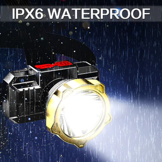 XPE+8SMD ไฟฉายคาดหัว Outdoor ไฟฉายชาร์จไฟ USB Rechargeable Headlight