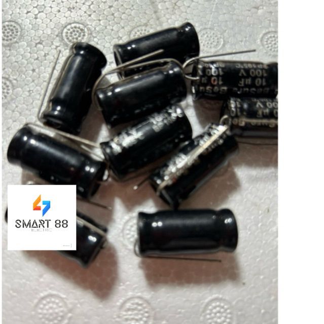 SMART88- 10 คาปาซิเตอร์ลําโพง 10uf 100V 2 ปลาย ขนาด 13x26