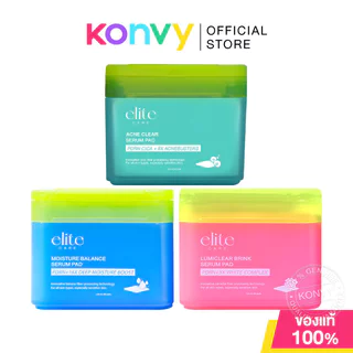 Elite Care Serum Pad อีลิท แคร์ เซรั่มแพด [60 Pads] 120ml (Lumiclear Brink/Mouisture Balance/Acne Clear)