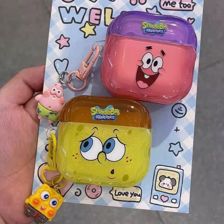 น่ารัก SpongeBob Patrick Star สําหรับ Huawei freeclip2 เคสป้องกันหูฟัง freebuds6i ไร้สายบลูทูธ se2/se3 anti-drop เคสป้องกัน