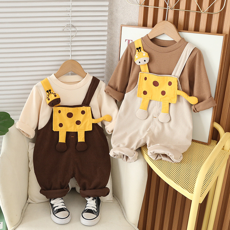 Boy Set Children Boy One Year Old Baby Giraffe Strap Two Set20260130
