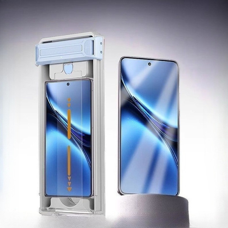 สําหรับ Vivo X300 Pro กาวเต็มกระจกนิรภัยป้องกันหน้าจอฝุ่นฟรีฟิล์มติดตั้งง่ายสําหรับ VIVO X300 X 300P