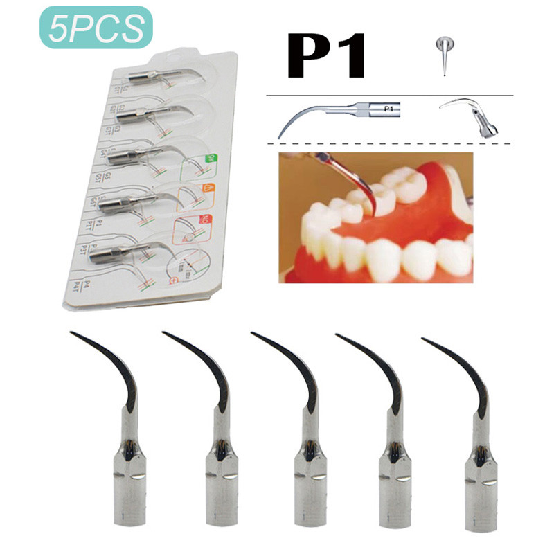 เครื่องชั่งน้ําหนักทันตกรรม อัลตราโซนิก สําหรับ EMS & WOODPECKER P1 G1 5 ชิ้น / Dental Ultrasonic Sc
