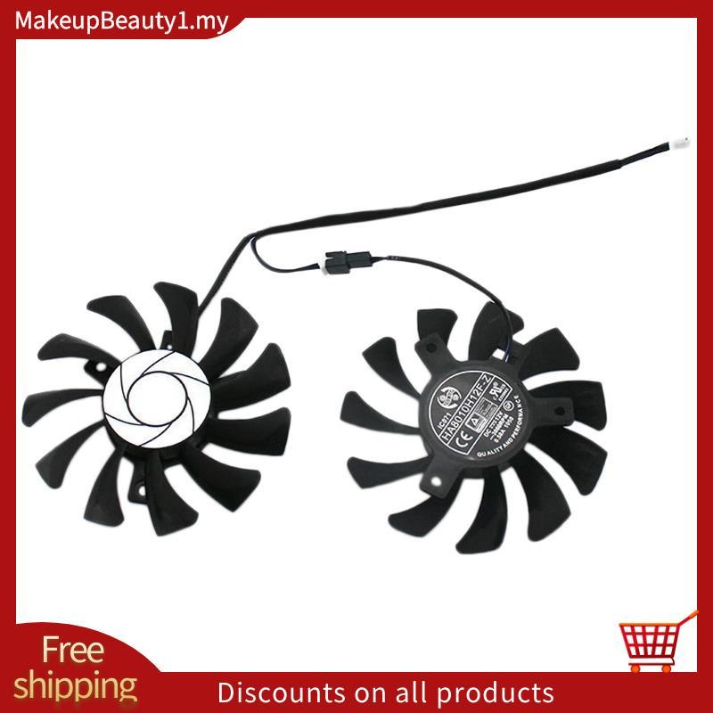 HA8010H12F-Z 75 มม.2Pin GTX1050Ti GPU Cooler พัดลมคู่สําหรับ GTX 1050Ti GTX-1050-Ti-4GT-OC