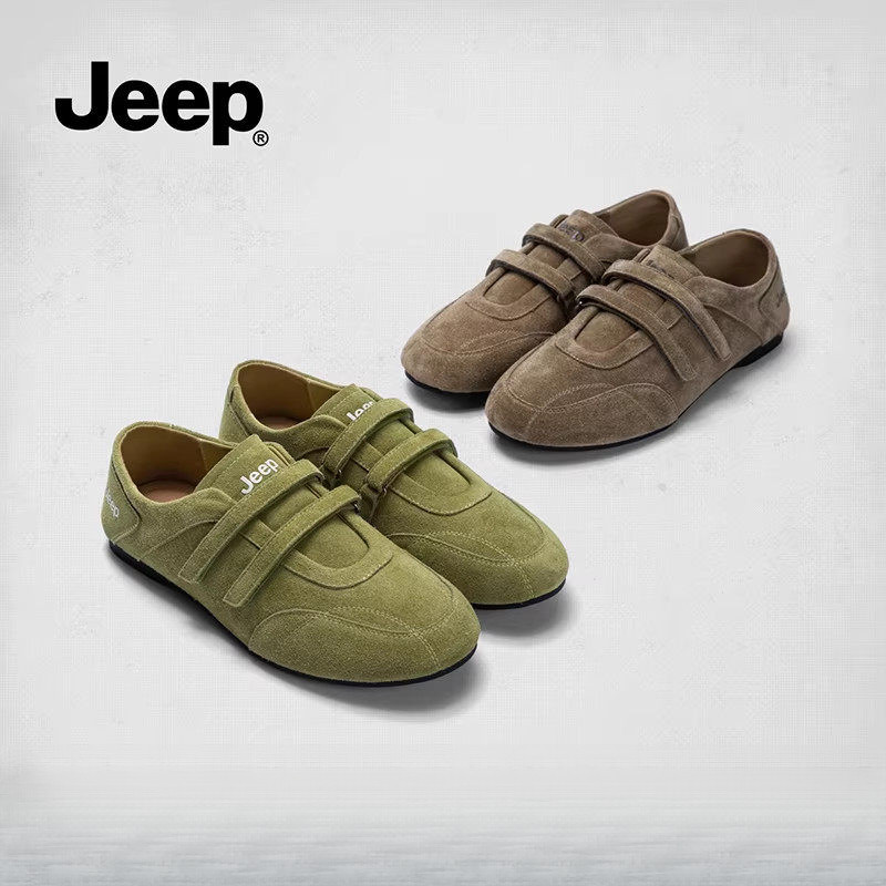 Jeep Soft-Soled รองเท้าผ้าใบผู้หญิง 2026 สไตล์ใหม่ Slip-On น้ําหนักเบา All-Match รองเท้าส้นแบน