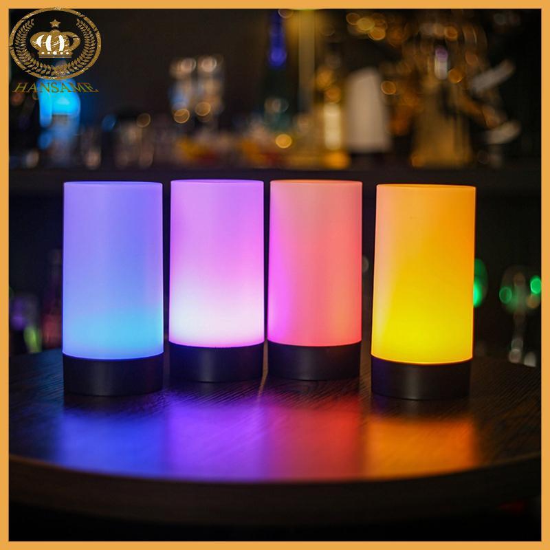 HAN LED โคมไฟตั้งโต๊ะกระบอกไฟกลางคืน LED โคมไฟตั้งโต๊ะบาร์ขับเคลื่อน