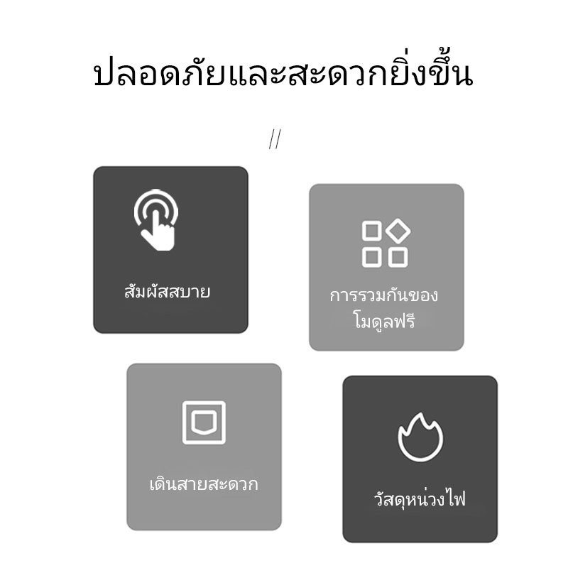 PSSRISE Wall Switch Socket Set แผงสวิตช์สแตนเลส 118 15A 110V Gold พร้อมการรับประกัน S18 ราคา ถูกที่สุด ดีลบีเคเค แกลเลอรีภาพที่ 4