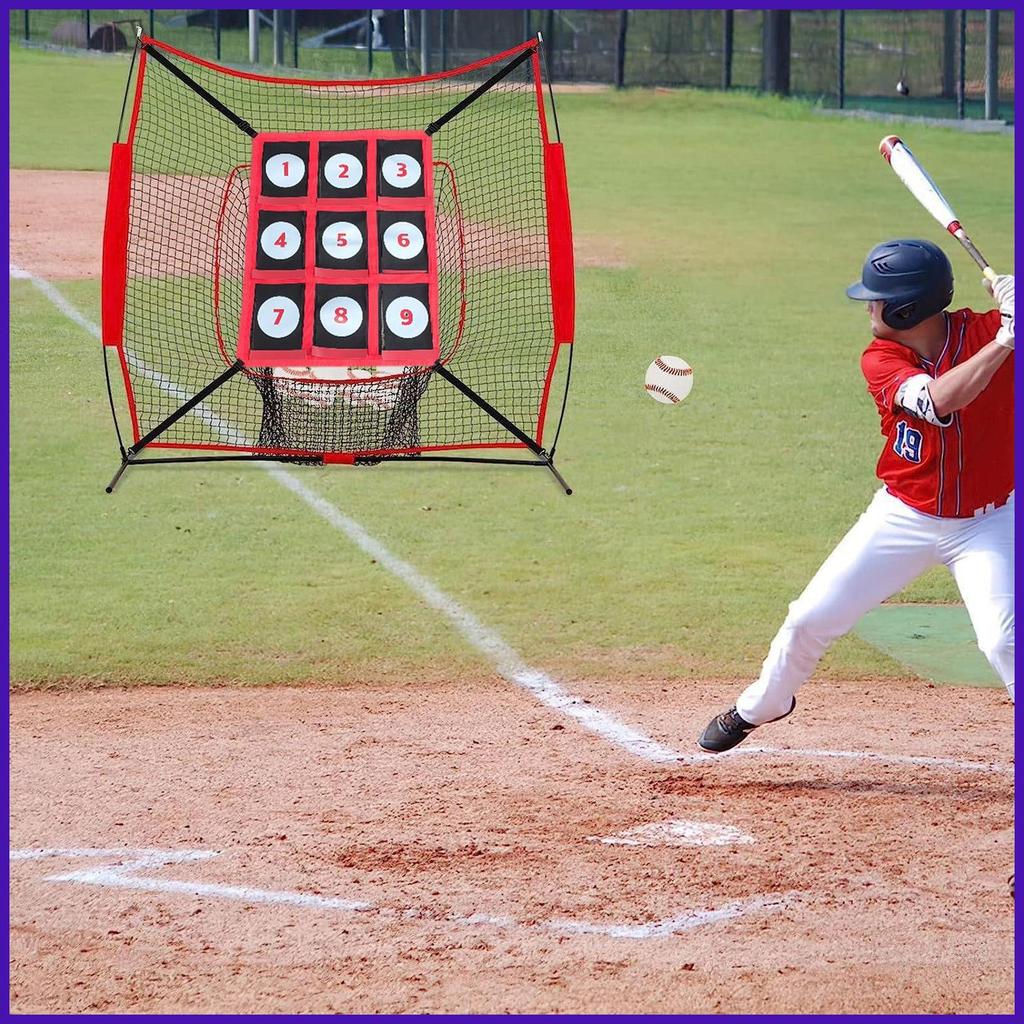 Baseball Pitching Target Baseball Softball Strike Zone Batting Practice Numbered 9-Hole Pitching Tra