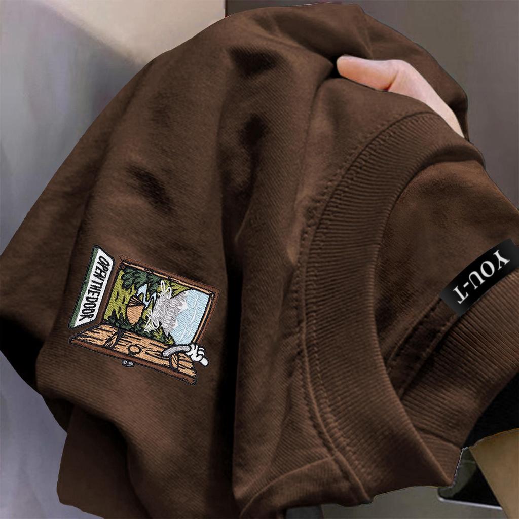 TeeTwoOne เสื้อยืดOversize ผ้าCOTTON100%ลาย "OPENTHEDOOR" เนื้อผ้าเกรดพรีเมียม คอกลม ใส่สบาย【COD】
