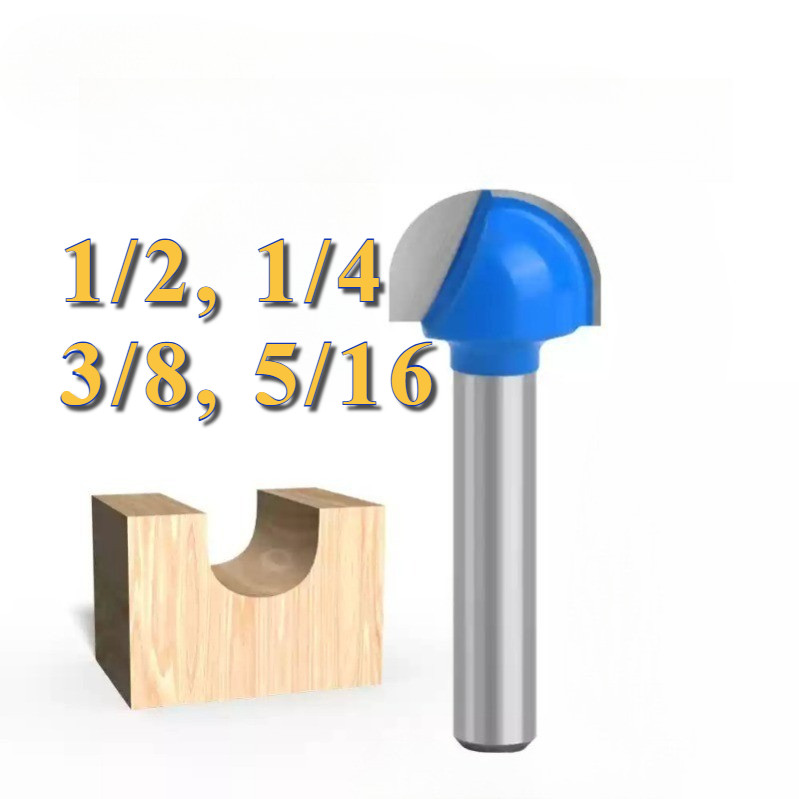 ดอกเร้าเตอร์ทังสเตนคาร์ไบด์ CNC ก้านกลม สําหรับงานไม้ 1/2, 1/4, 3/8, 5/16 [PY-TH2]