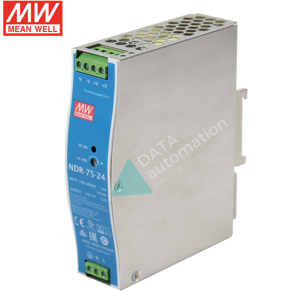 Meanwell สวิทชิ่งเพาเวอร์ซัพพลาย 24V NDR-75-24 /480W/20A/ Input 220VAC