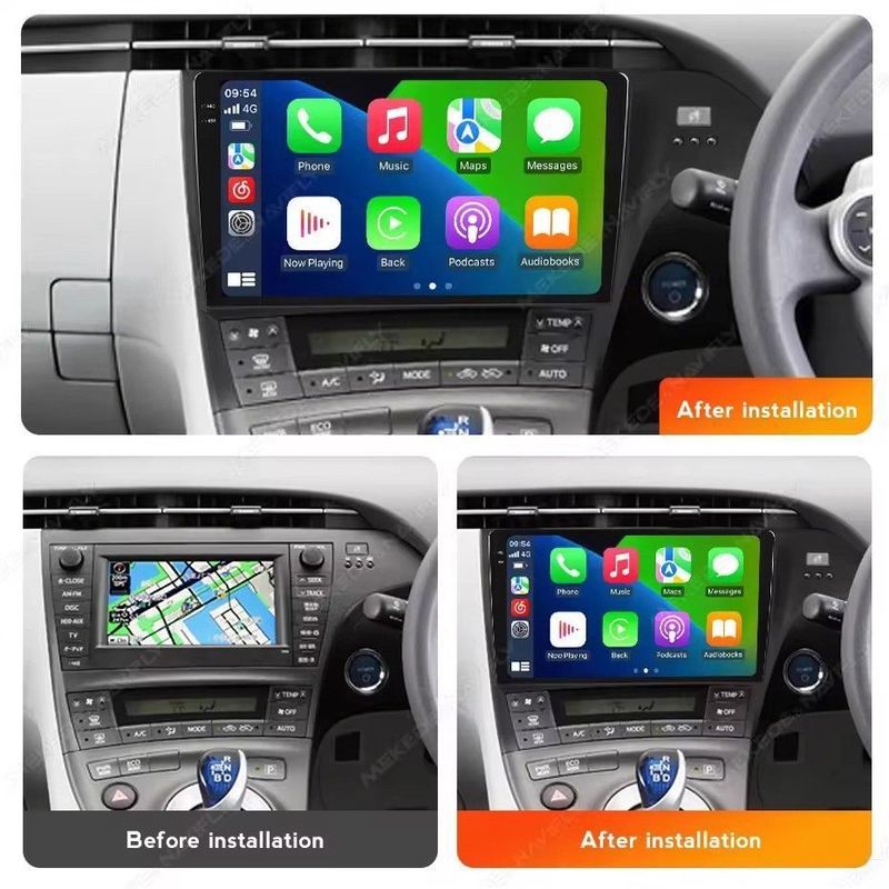เหมาะสําหรับปี 2010 Toyota Prius Prius ZVW30 หางเสือขวา Android Carplay นําทางหน้าจอขนาดใหญ่