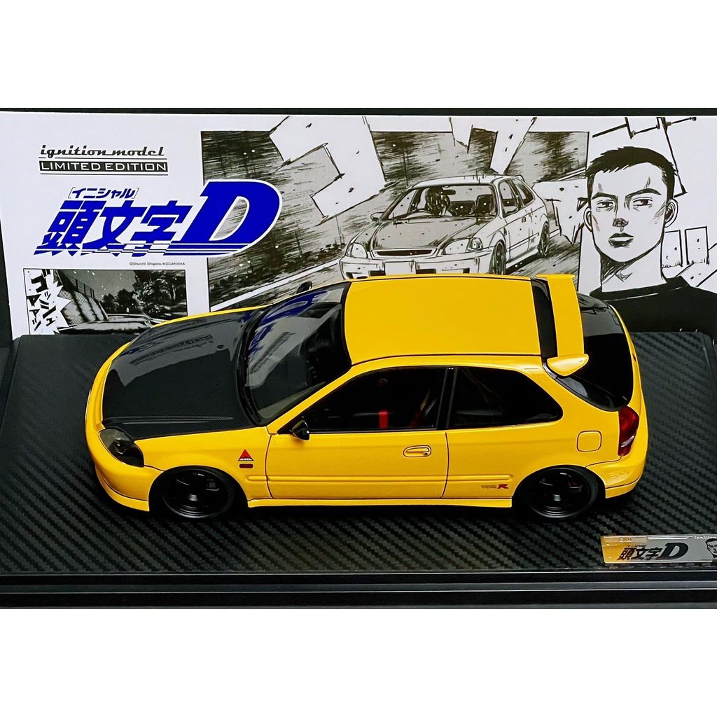 1/18 Initial D IG Honda CIVIC EK9 TYPE R CARBON BONNET Hall Zhixing Comic Version Only Only On the I