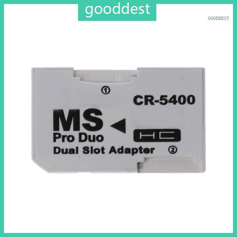 GOO TF to Memory Stick MS สําหรับ Duo สําหรับ 1000 2000 3000 การ์ด Dual 2 Slot อะแดปเตอร์แปลง CR-540
