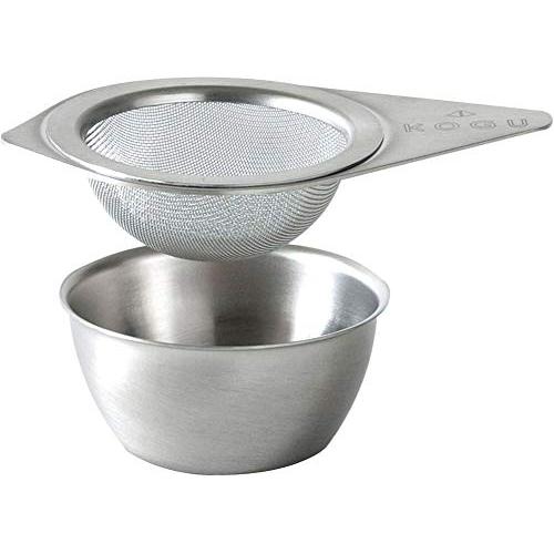 KOGU Tea Tool - Tea Strainer Stainless Steel Strainer with Drip Tray【Direct from Japan】