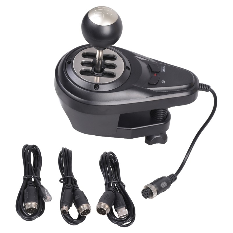 QUU ติดตั้งง่าย 6+1 Speed Shifter ฟังก์ชันย้อนกลับเหมาะสําหรับ PC Flight Simulator