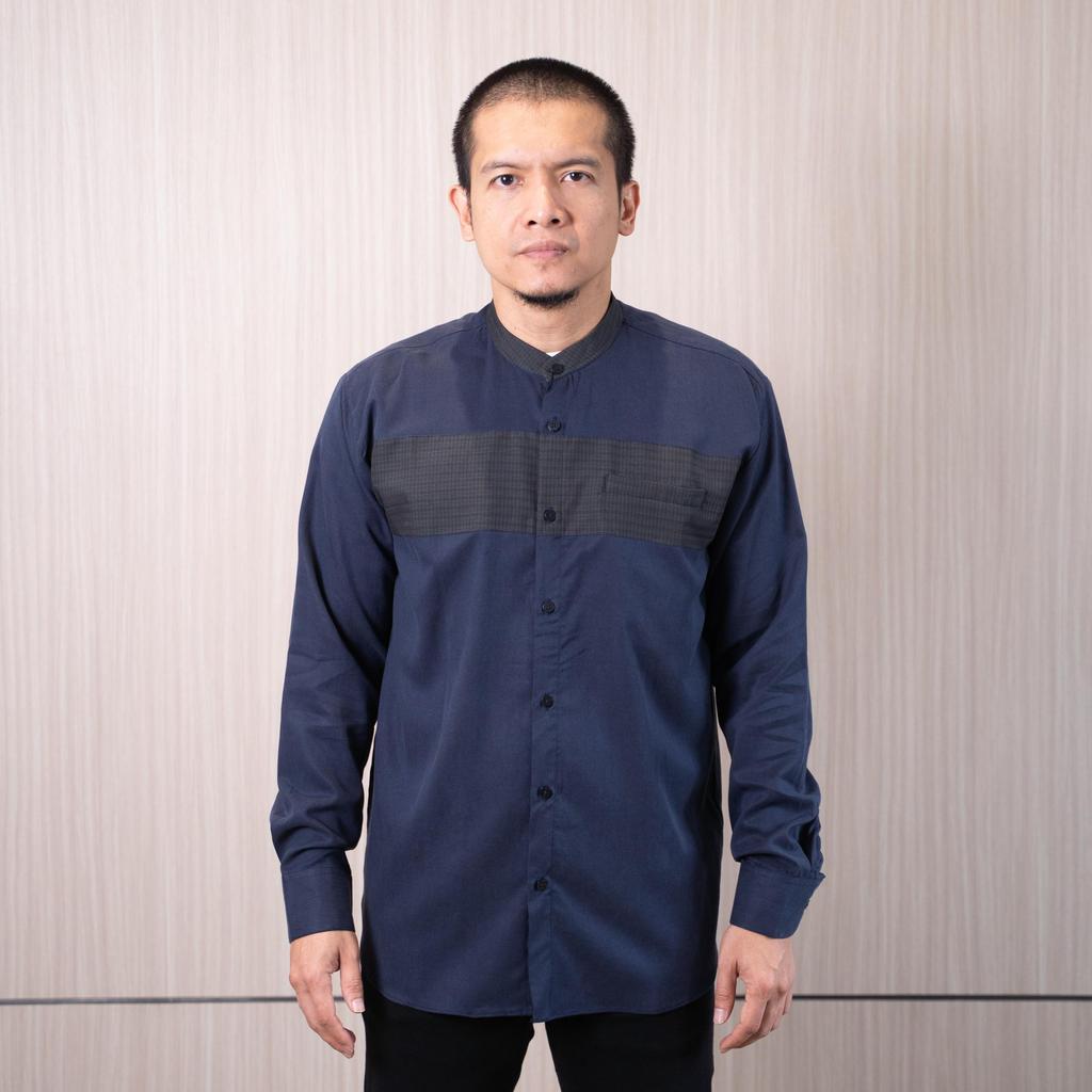 KEMEJA TWO-D เสื้อเชิ้ตมุสลิมผู้ชาย Koko คอปกเซี่ยงไฮ้ แขนยาว TD2689