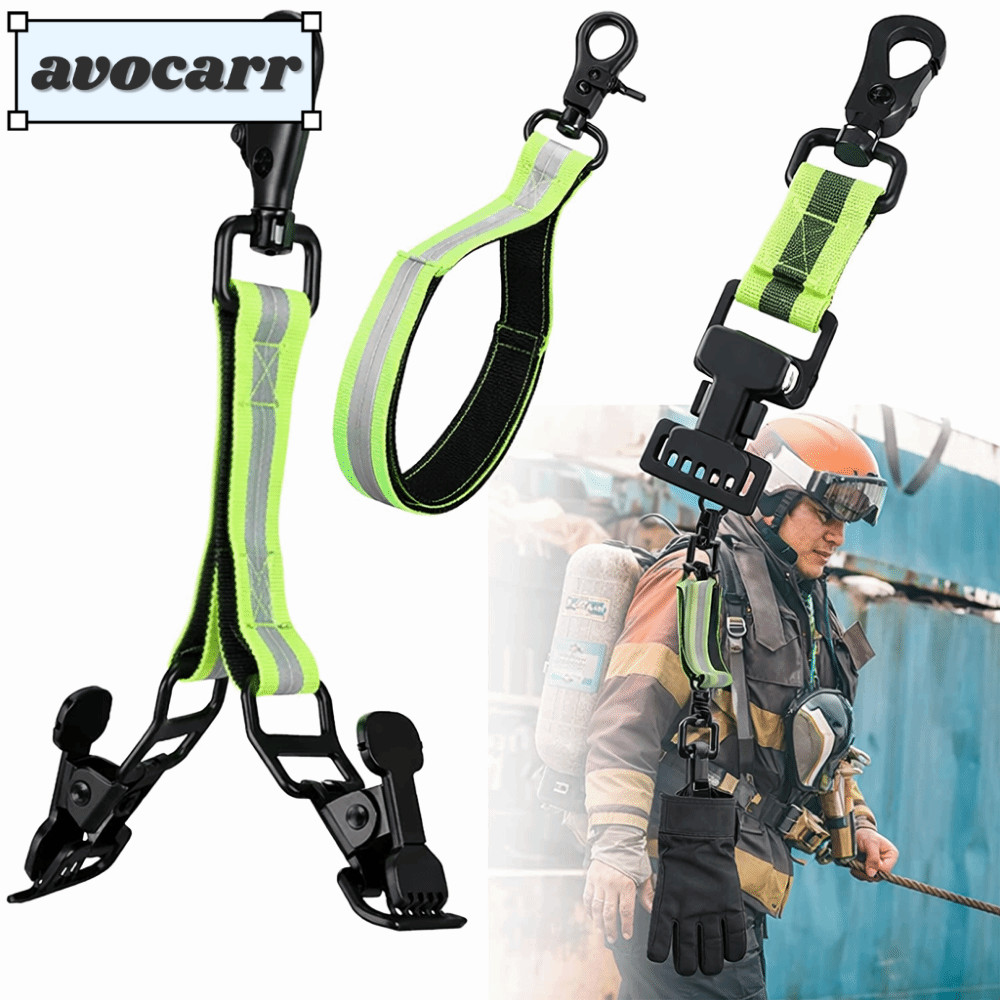 Avocar ที่หนีบถุงมือ, ถุงมือ Keeper Labor Work Clamp สายรัดถุงมือดับเพลิง, ไม้แขวนมัลติฟังก์ชั่นอเนกประสงค์ Green & grey Mitten คลิป