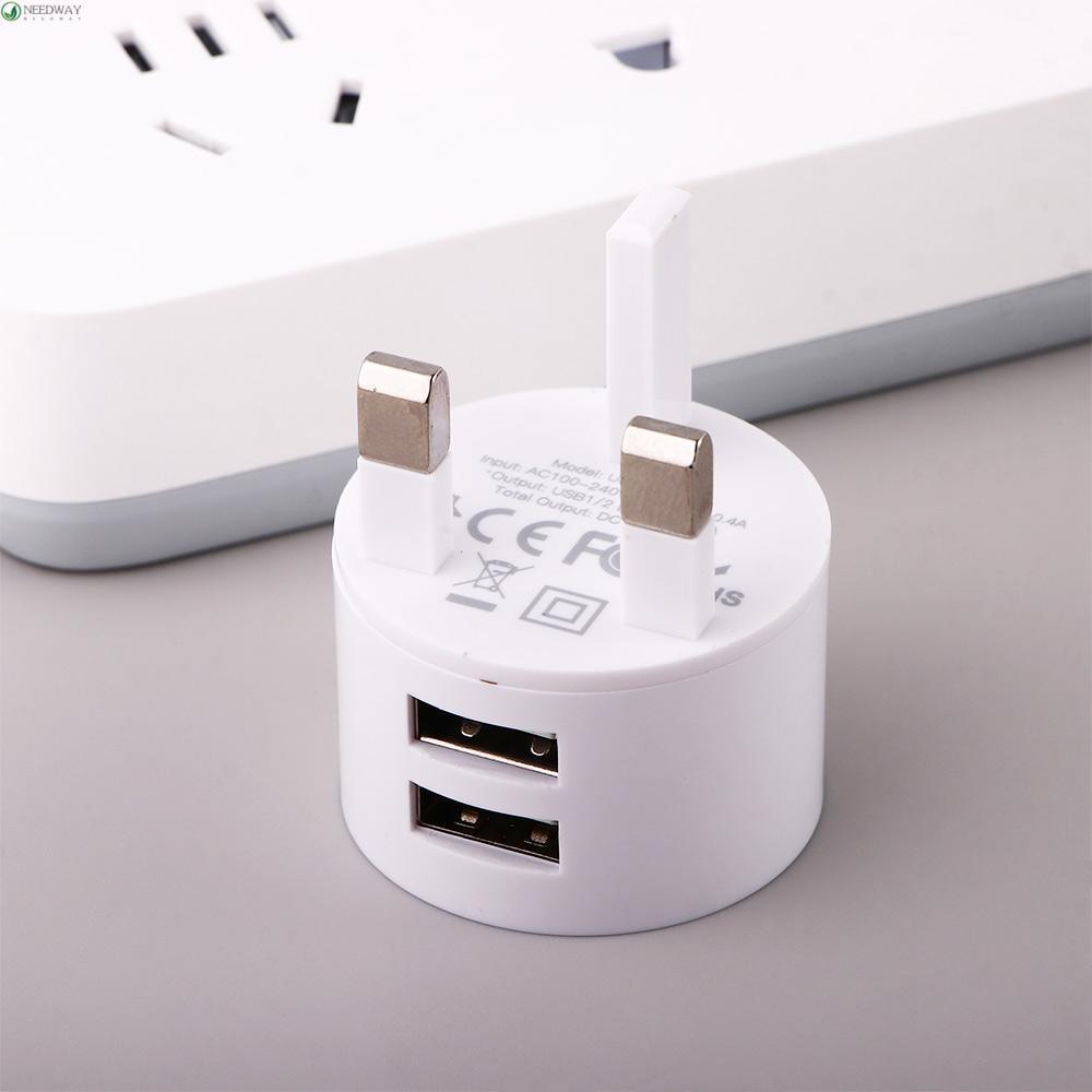 NEEDWAY Dual Usb Round Charger US UK Dual USB Mini Adapter Travel Charger Charger Adapter Travel Cha