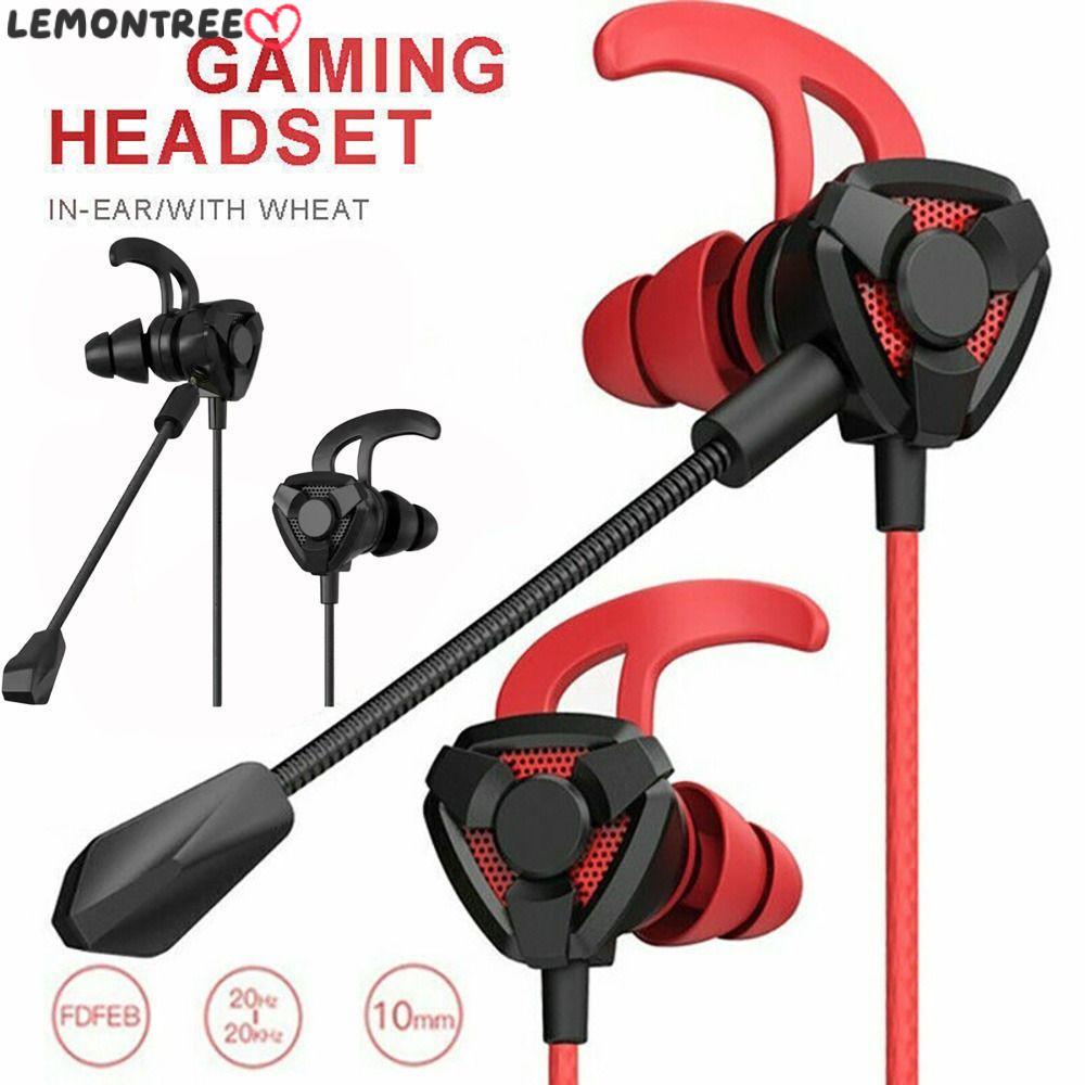 หูฟังเกมมิ่ง LEMONTREE พร้อมไมโครโฟนมัลติฟังก์ชั่นแบบมีสายหูฟัง, ทนทาน Universal Professional In-Ear