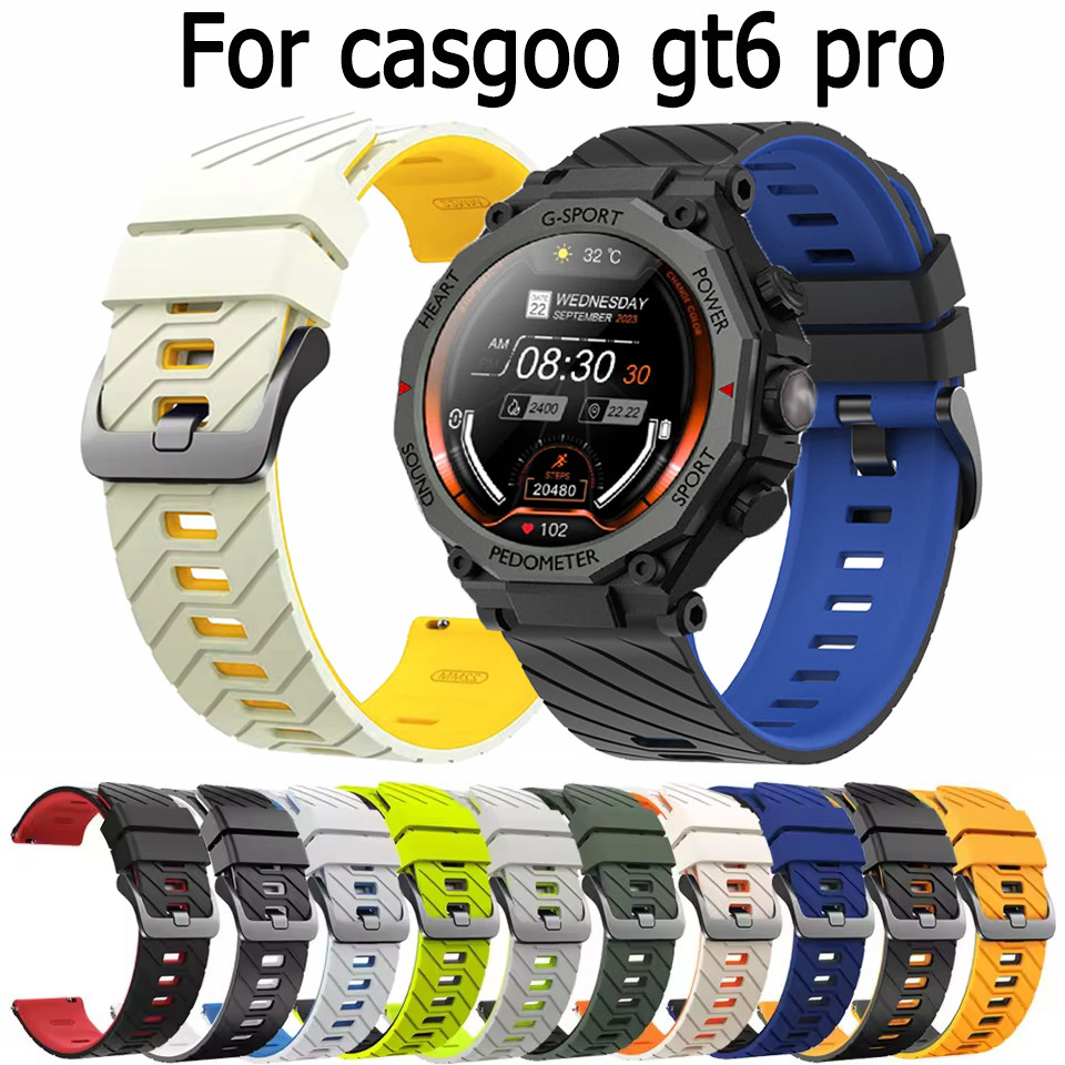 สายรัดสายนาฬิกา แบบซิลิโคน สำหรับ casgoo gt6 pro นาฬิกา สมาร์ทวอทช์