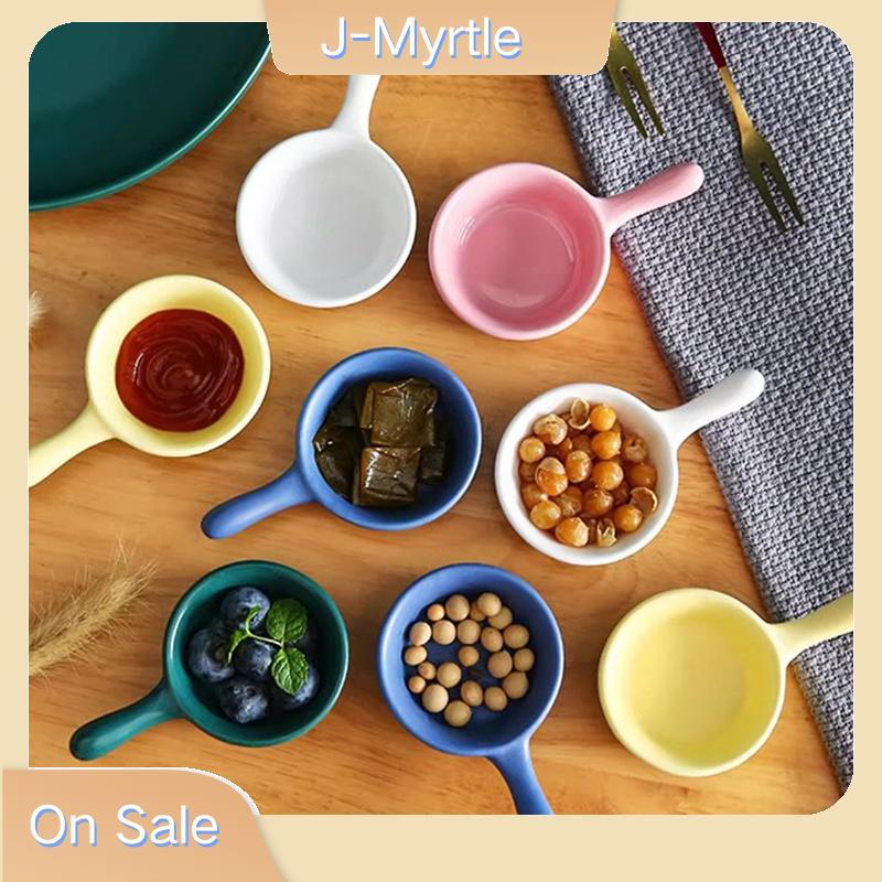 J-Myrtle จานซอส Porcelain ซอสมะเขือเทศจานปรุงรสซอสถั่วเหลืองจานจุ่มชามสําหรับร้านอาหารเครื่องปรุงรสบ