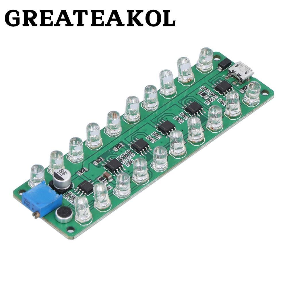 GREATESKOL VU Meter, จอแสดงผล LED ควบคุมเสียง LED VU Meter, LED ระบุแสงย้อนกลับการเชื่อมต่อป้องกัน L