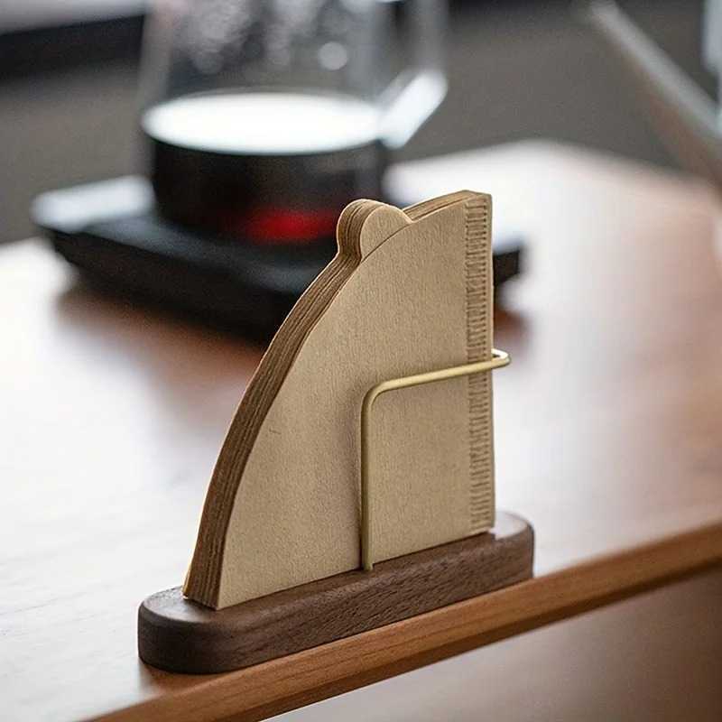 One Two Cups Coffee Filter Paper Holder Wood Filter Paper Holder - P-55 -FEB26-04