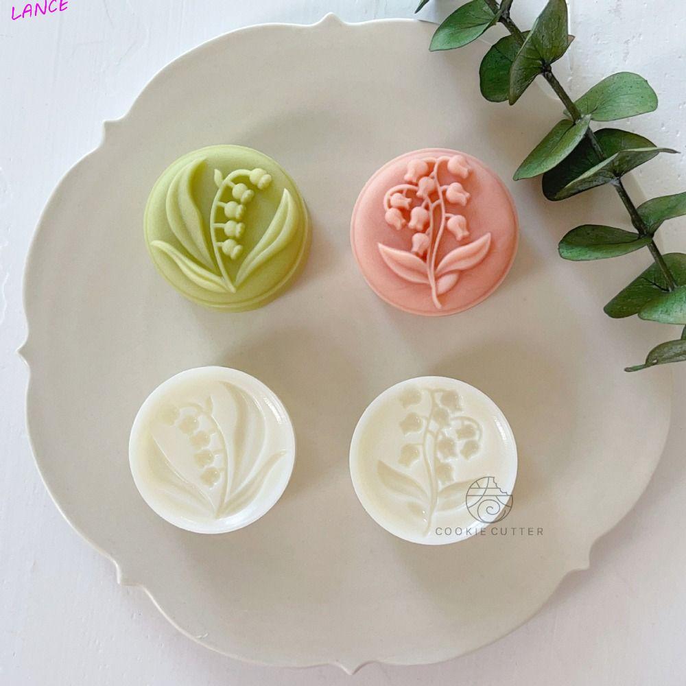 LANCE Moon แม่พิมพ์เค้ก, พลาสติก 1 แม่พิมพ์และ 2/4 แสตมป์ Pastry Mold, จีน Blessing 3D รูปแบบ Mini D