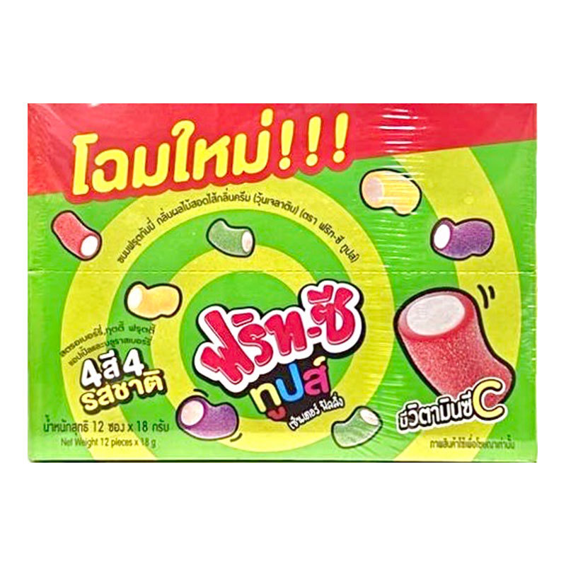ฟริทซีทูปส์ (FRIT-C) ขนมฟรุตกัมมี่สอดไส้กลิ่นครีม 18 ก. x 12 ชิ้น
