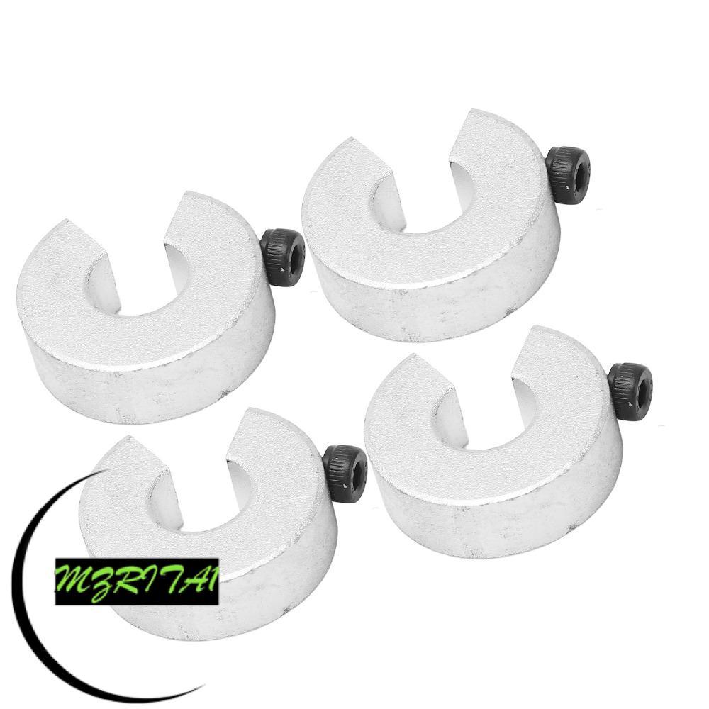 MARITA1 ปลอกคอหยุดรางเชิงเส้น 4 ชิ้น, ปลอกคอล็อคเพลา SBR20 SBR12 ความแม่นยํา|Grub SBR16 ชุดคอปกเพลาด