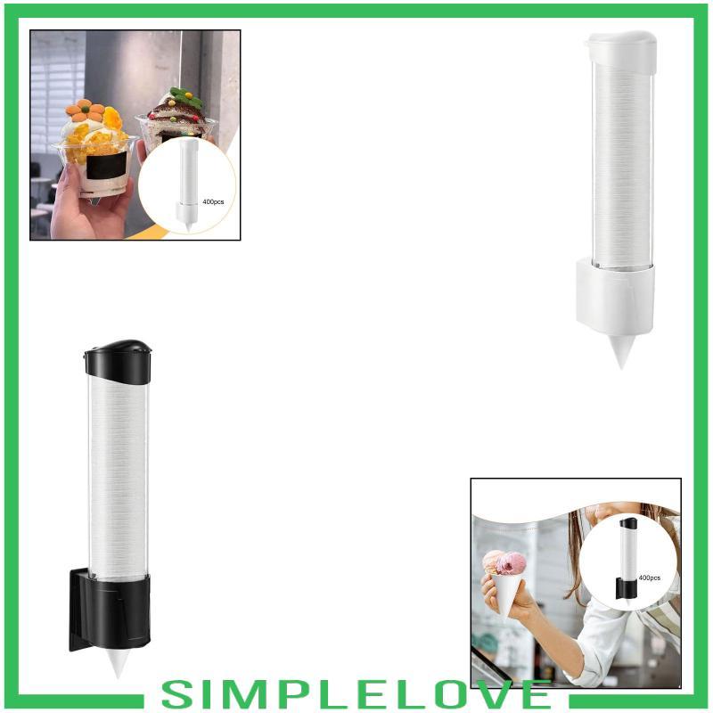 [Simple] 400 ชิ้น Snow Cone ถ้วยไอศกรีมถ้วยติดผนังที่วางแก้วดึงประเภท Leak Proof วัสดุ PP เครื่องจ่า