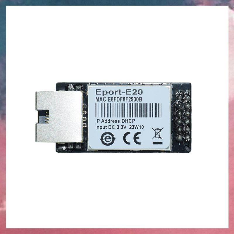 พอร์ตเซิร์ฟเวอร์เครือข่าย Eport-E20 3.3v Serial to Ethernet โมดูลฝังตัว IOT Device รองรับ DHCP IP Te