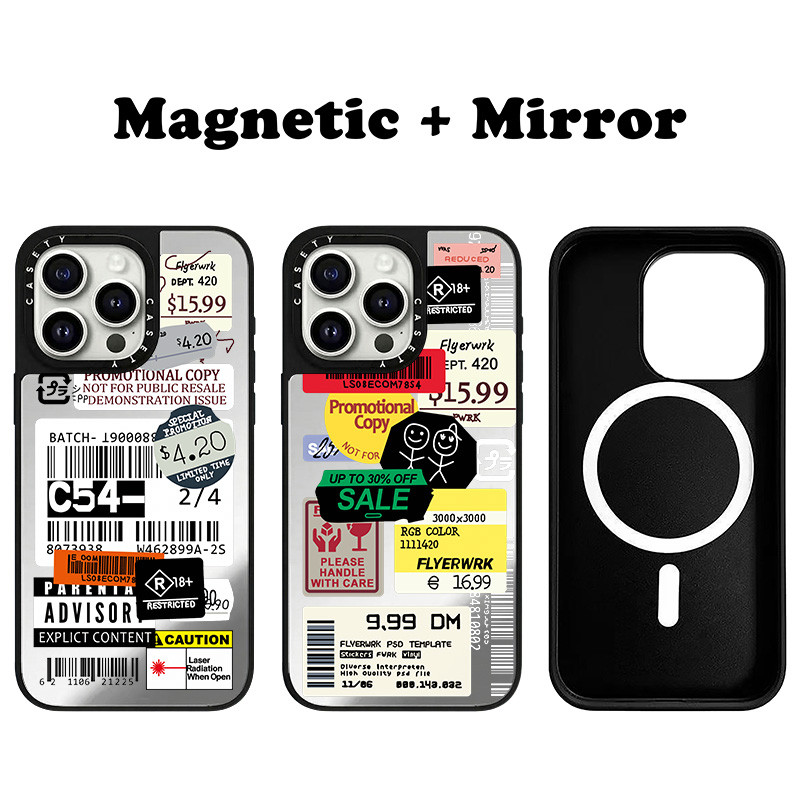 Carving โลโก้Ticket Mirror Casing เหมาะสําหรับ iPhone 17 Pro Max 17Air 16 Promax 15 Plus 14 13 12 11