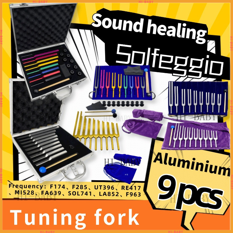 Tuning fork🎵ส้อมจูนเสียง Solfeggio ชุดส้อมจูนเสียง 9 F174F285UT396RE417MI528SOL639FA741LA852F963