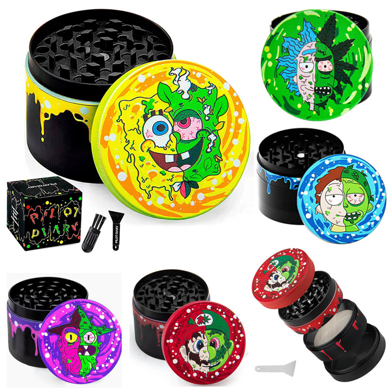 ที่บดสมุนไพรขนาดพกพา วัสดุโลหะอย่างดี ฟันคมบดละเอียด ไซส์ 63mm 4ชั้น Grinder อุปกรณ์บดสมุนไพร