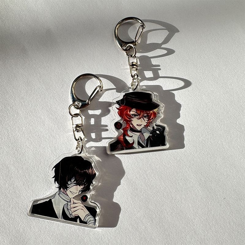 จิตรกรที่ได้รับอนุญาต Bungou Stray Dog Merchanting Dazai Osamu Nakhara Nakano แฟน Derivative พวงกุญแ