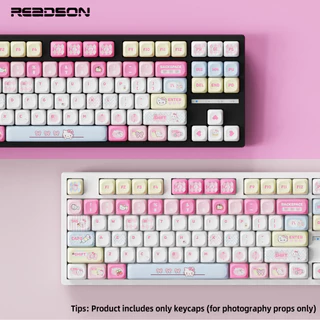 Thai Language PBT Keycap MOA 121 Key Hello Kitty Theme คีย์บอร์ด Cross Switch Keycap ห้าด้าน Dye Sublimation ขนาดเล็กครบชุด