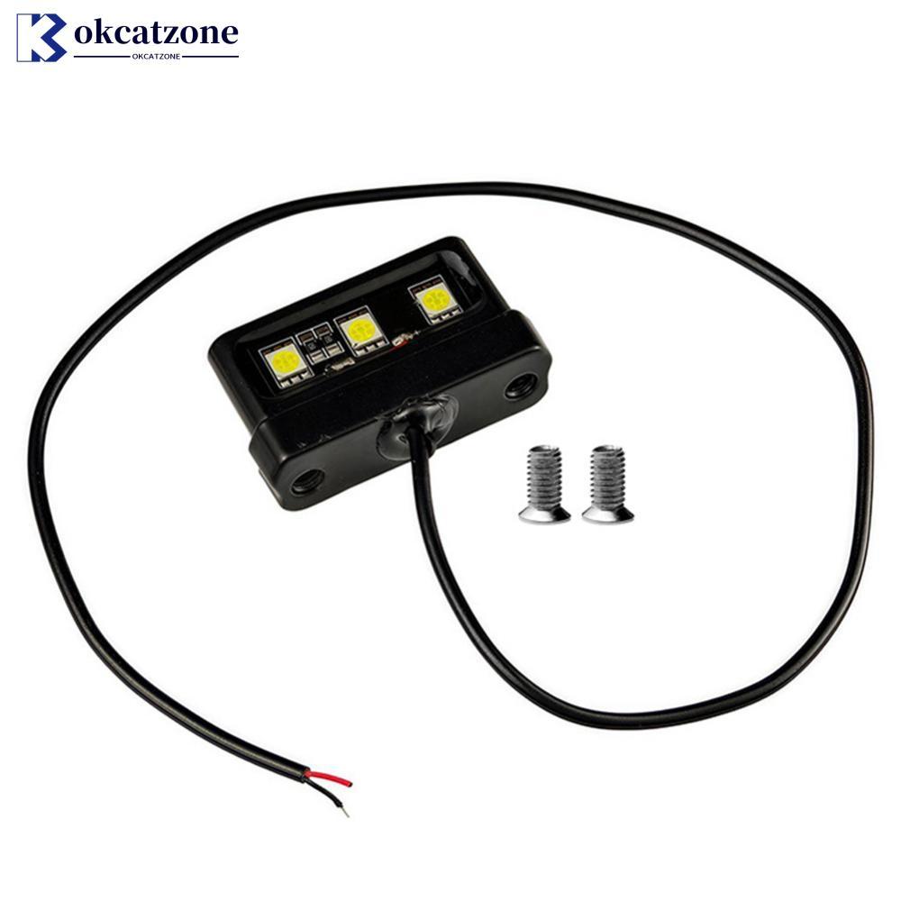 OKCATZONE Universal LED ป้ายทะเบียนสําหรับรถจักรยานยนต์ E-bike การปรับเปลี่ยนอลูมิเนียมชุดโคมไฟกันน้