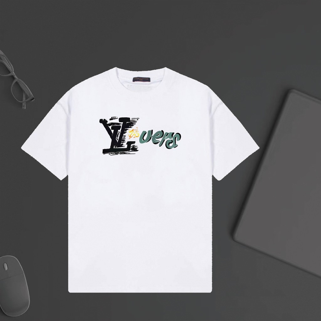 LO% UIS VU & ITTON/L @ V2026 Star คลาสสิกรอบคอแขนสั้นเสื้อยืดผู้ชายผู้หญิงรอบคอ Slim-Fit Raglan แขนธ