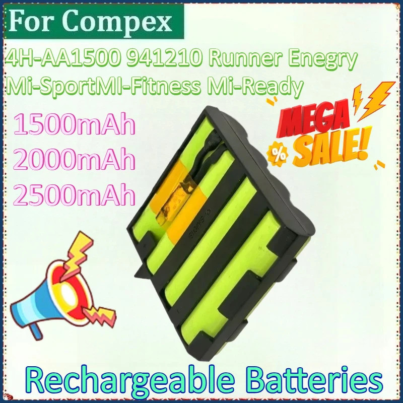 ใหม่ 1500mAh 2000mAh 2500mAh สําหรับ Compex 4H-AA1500 941210 Runner Enegry Mi-SportMI-Fitness Mi-Rea