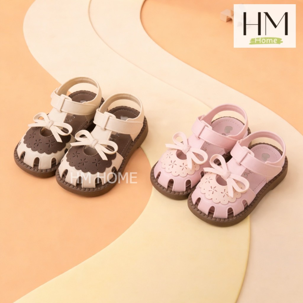 รองเท้าหัดเดินเด็กผู้หญิง รองเท้าแตะเด็กลายโบว์สุดคิ้วท์ รุ่น Sweet Bow Sandals