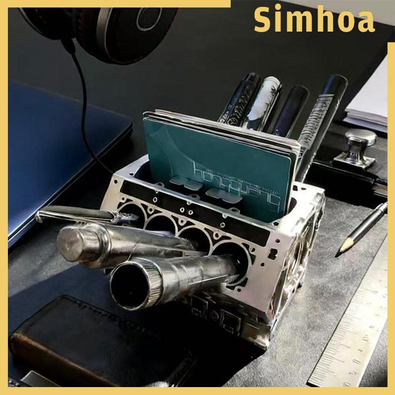 [SIMHOA] V8 Engine Model Pen Pencil Holder Desktop Stationery Storage for Engineers