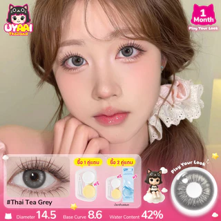 [0.75~-4.00] UYAAI Snow Ball series คอนแทคเลนส์สีน้ำตาล/เทา ขนาด 14.5 มม. ใช้รายเดือน