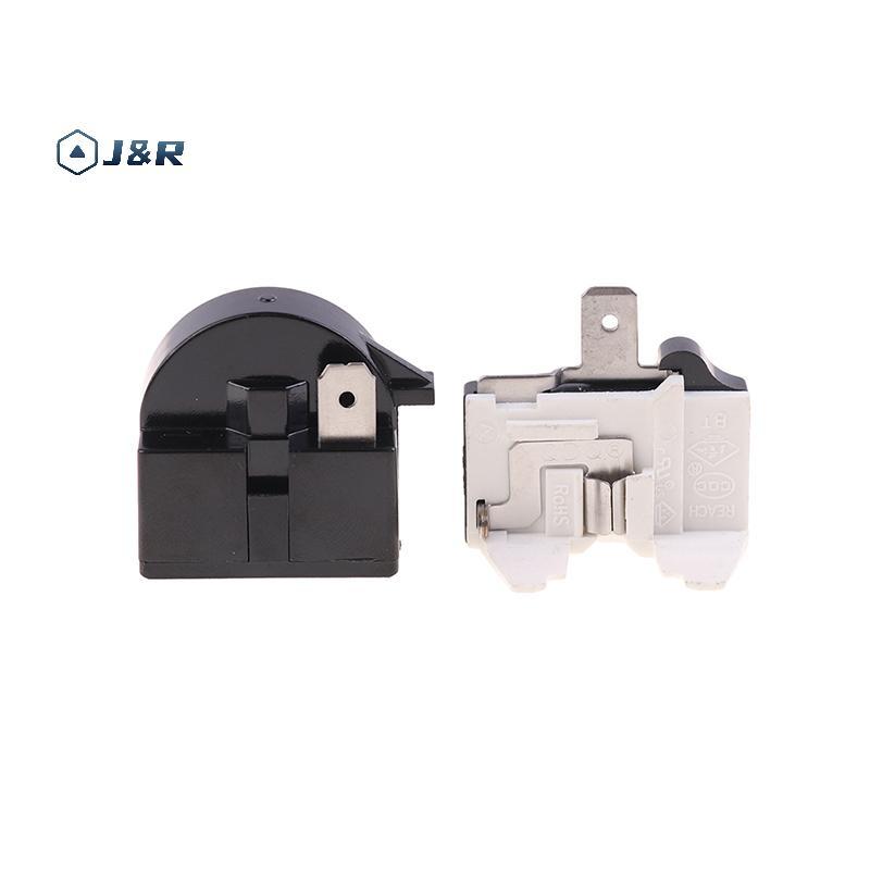 J&R> 2PCS QP2-4.7 PTC Starter Relay 1 Pin ตู้เย็น Starter Relay และ 6750C-0005P ตู้เย็น Overload Pro