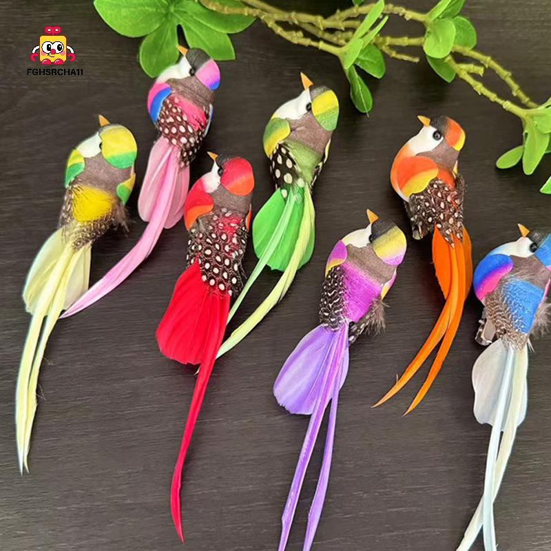 FG น่ารักนกประดิษฐ์ปลอมโฟมสัตว์จําลอง Feather นกรุ่น Tit DIY Craft บ้านสวนเครื่องประดับตกแต่ง HS
