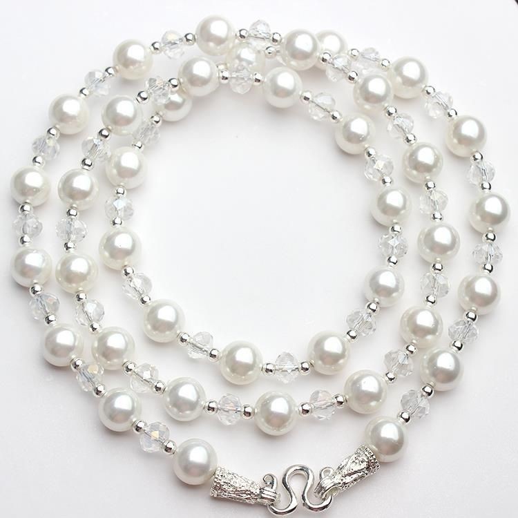 ไข่มุกเลียนแบบไทยพระพุทธรูป Amulet Chain คริสตัล B จี้คริสตัลสร้อยข้อมือ CZL05