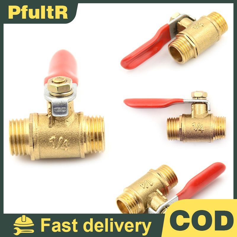 Null G1/4 ชายกับชายด้ายทองเหลืองบอลวาล์วท่อเชื่อมต่อสวิทช์ null